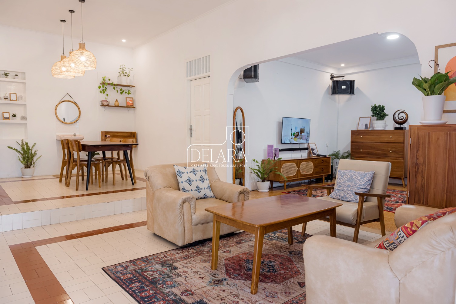 Tampak villa private eksklusif Villa Delara Cisarua Puncak